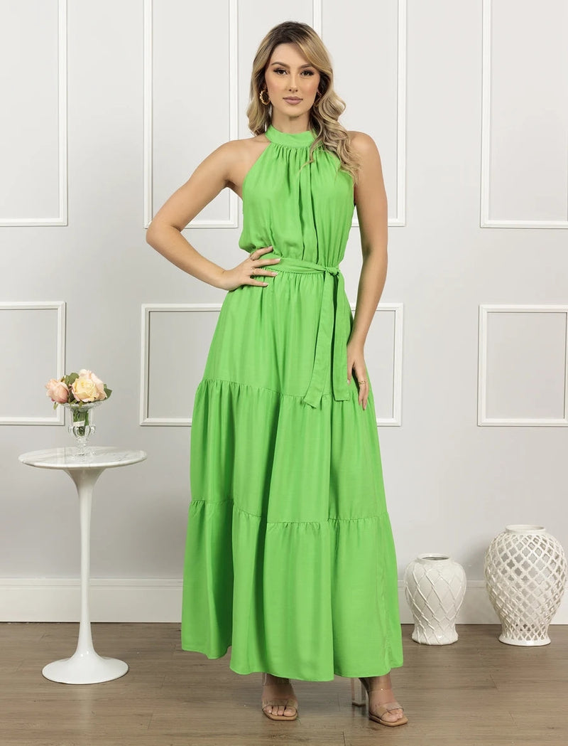 Vestido Frente Única Estilo Casual em Malha