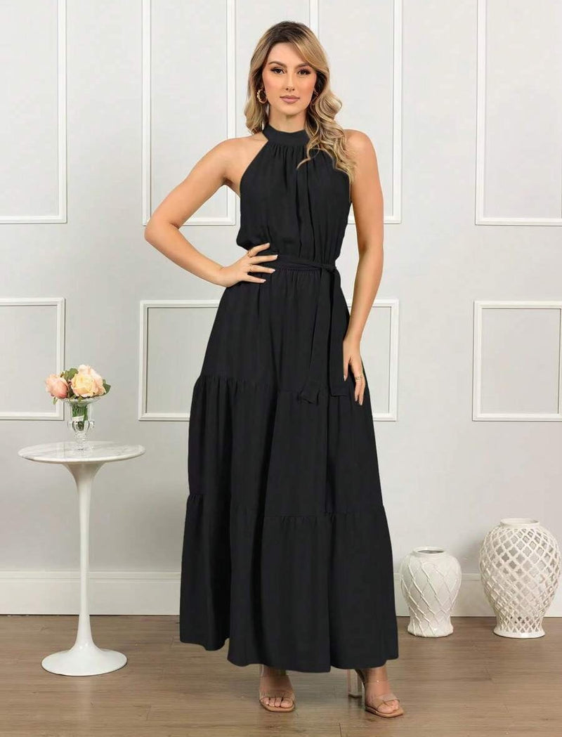 Vestido Frente Única Estilo Casual em Malha